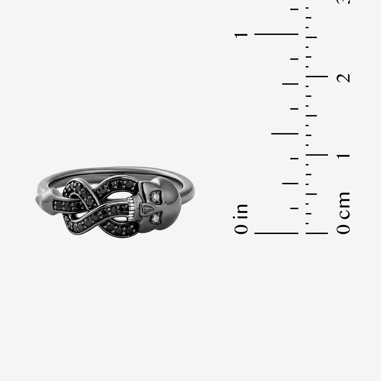 Harry Potter (F / Si2) Womens Diamond Accent Genuine Black Spinel Sterling Silver Cocktail Ring