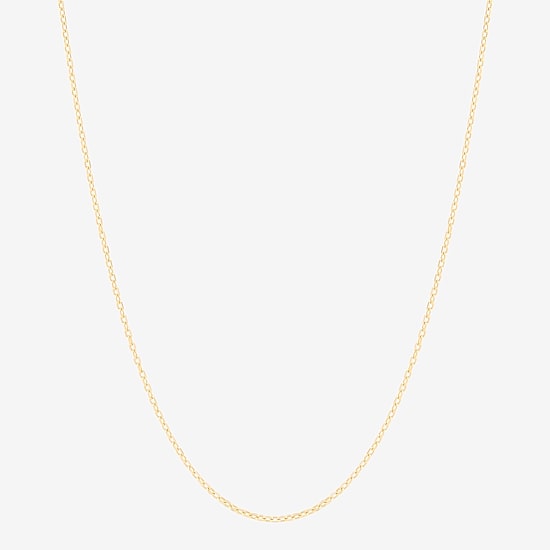 Limited Quantities! Womens 10K Gold 18 Inch Cable Chain Necklace