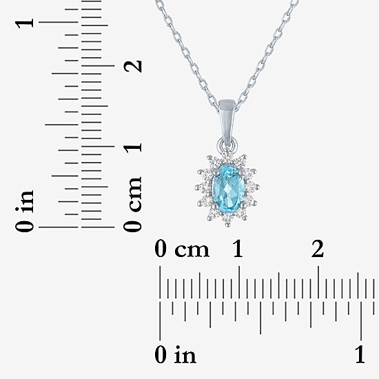 Womens Gemstone Pure Silver Over Brass Oval 3-pc. Jewelry Set