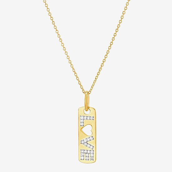 Limited Quantities! Womens 1/8 CT. T.W. Natural White Diamond 10K Gold 17 Inch Pendant Necklace