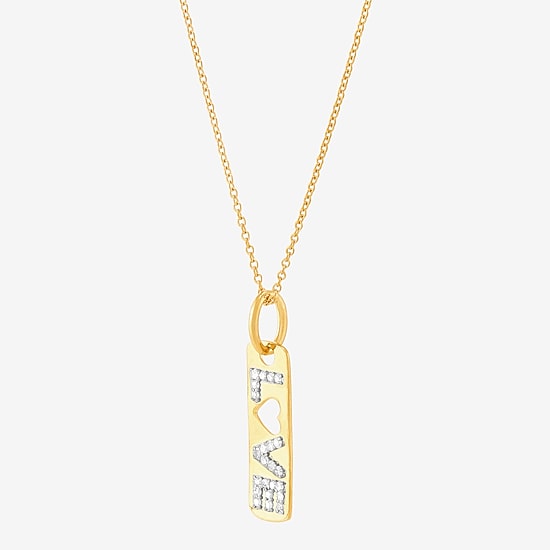 Limited Quantities! Womens 1/8 CT. T.W. Natural White Diamond 10K Gold 17 Inch Pendant Necklace