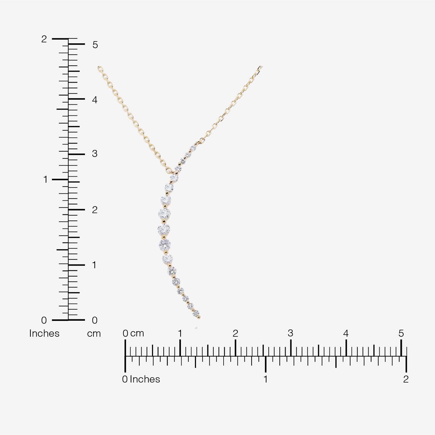 Limited Quantities! Womens White Diamond 10K Gold 18 Inch Y Necklace