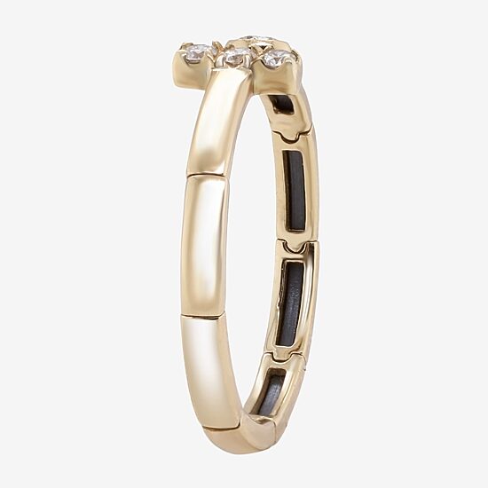 Limited Quantities! Womens 1/8 CT. T.W. Natural White Diamond 10K Gold Cocktail Ring