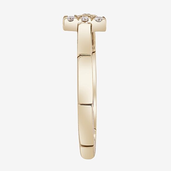 Limited Quantities! Womens 1/8 CT. T.W. Natural White Diamond 10K Gold Cocktail Ring