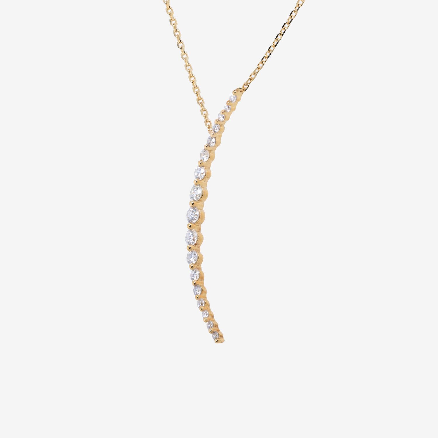 Limited Quantities! Womens White Diamond 10K Gold 18 Inch Y Necklace