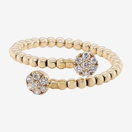 Limited Quantities! Womens 1/7 CT. T.W. Natural White Diamond 10K Gold Bypass  Cocktail Ring