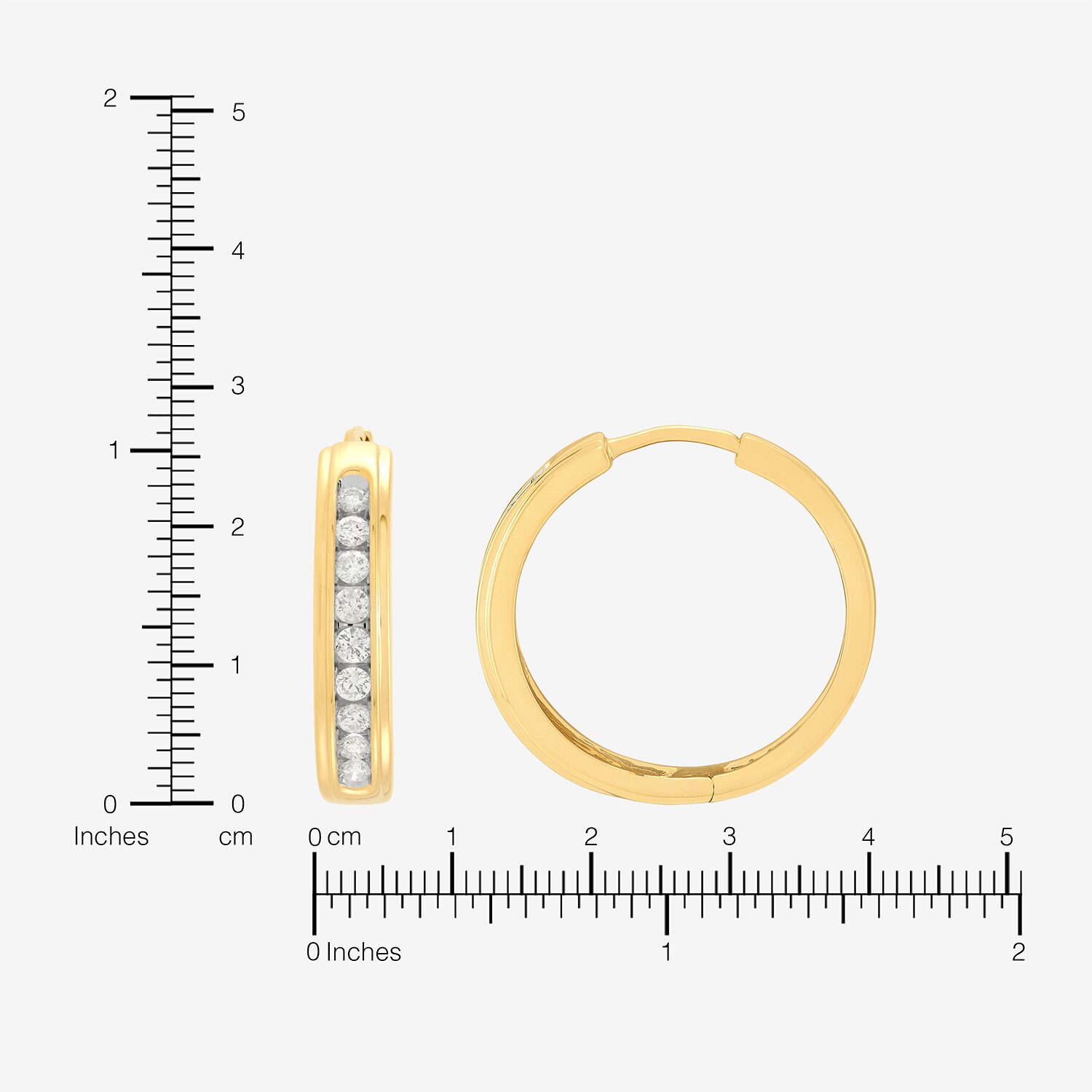 Limited Quantities! Womens 1/2 CT. T.W. Natural White Diamond 10K Gold 22.5mm Hoop Earrings