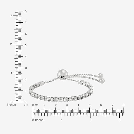 Limited Quantities! Womens 3/8 CT. T.W. Natural White Diamond Sterling Silver Bolo Bracelet