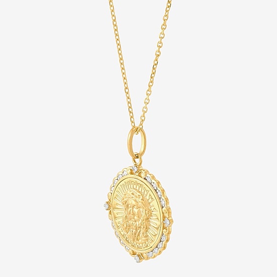 Limited Quantities! Womens 1/10 CT. T.W. Natural White Diamond 10K Gold 18 Inch Pendant Necklace