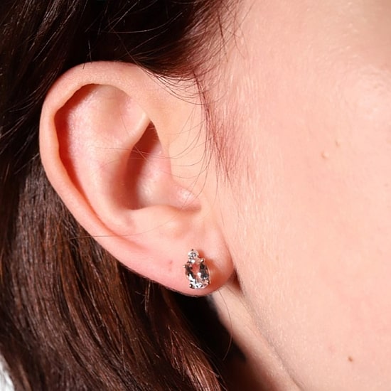 Limited Quantities! Diamond Accent Genuine Pink Morganite 10K Gold 9mm Stud Earrings