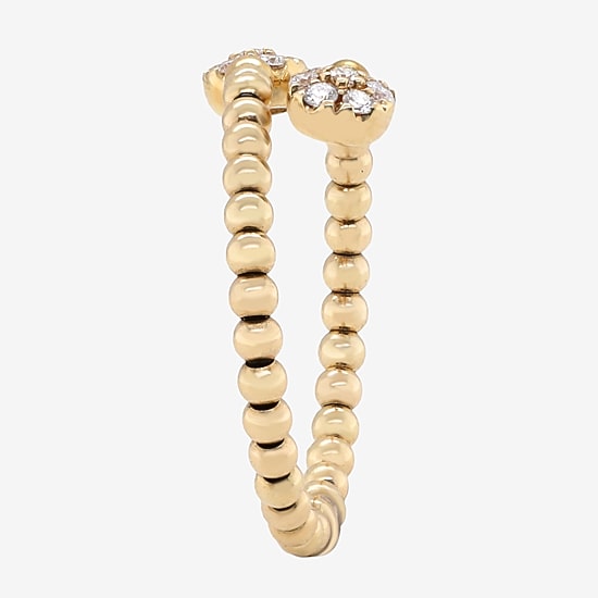 Limited Quantities! Womens 1/7 CT. T.W. Natural White Diamond 10K Gold Bypass  Cocktail Ring