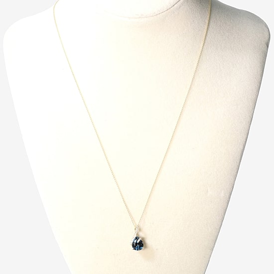 Limited Quantities! Womens 1/10 CT. T.W. Genuine Blue Topaz 14K Gold 18 Inch Pendant Necklace