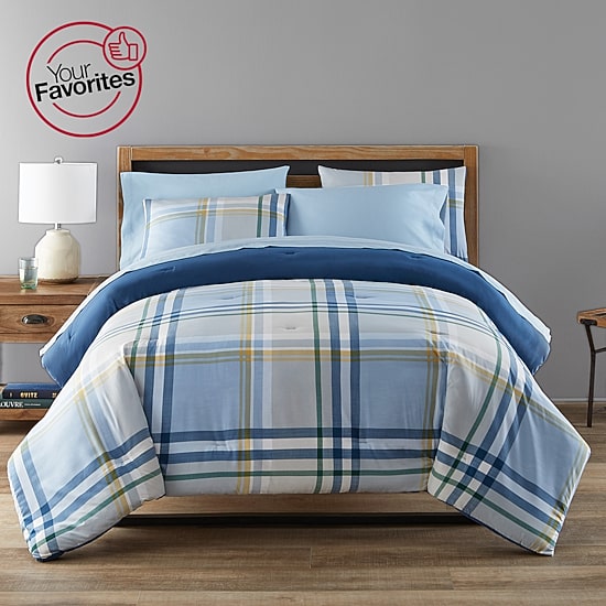 Home Expressions Callum Plaid Complete Bedding Set with Sheets
