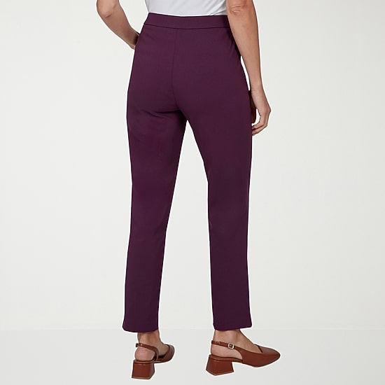 Alfred Dunner Vail Womens Misses Short Straight Mid Rise Pull-On Pant