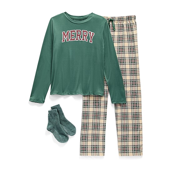 Jaclyn Jaclyn Boys National Brand Sleep Boys Crew Neck Long Sleeve 3-pc. Pajama Set