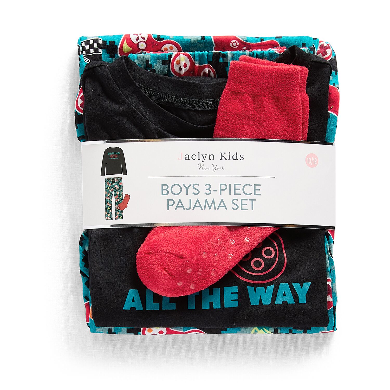 Jaclyn Boys National Brand Sleep Crew Neck Long Sleeve 3-pc. Pajama Set