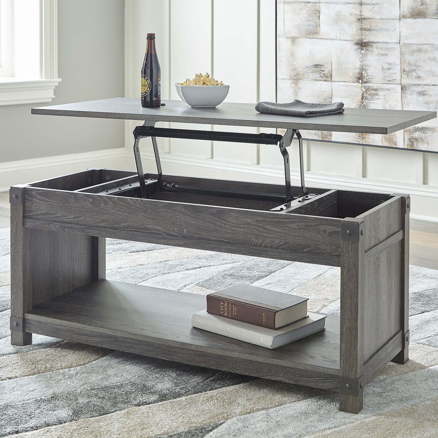Signature Design by Ashley Freeport Lift-Top Coffee Table