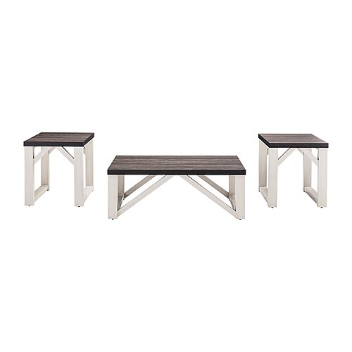 Signature Design by Ashley David Table Set of 3, One Size, White
