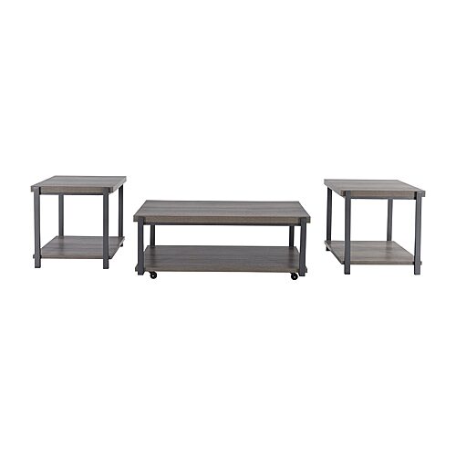 Signature Design by Ashley Wilmette Table Set of 3, One Size, Gray