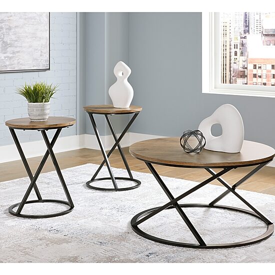 Signature Design by Ashley Cassblanc Table Set of 3
