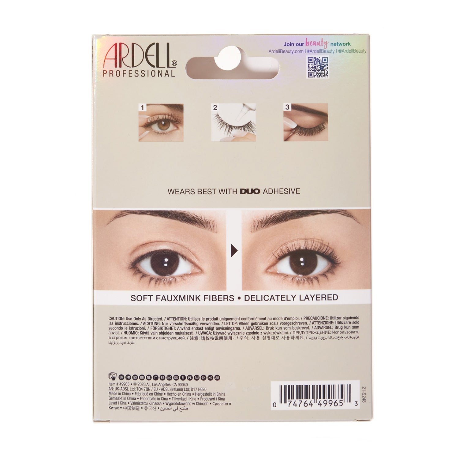 Ardell Fauxmink Delicates Striplash 825, 4-Pairs