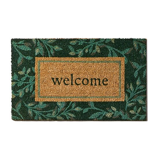 Linden Street Welcome Leaf Coir Doormat