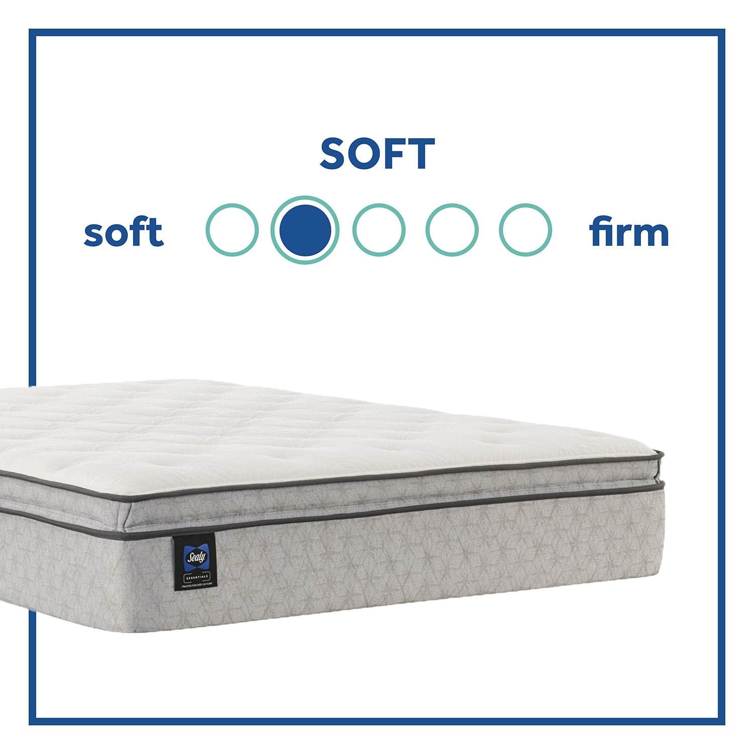 Sealy Masterbrand Essentials Myrtle 13" Plush Pillow Top - Mattress + Box Spring