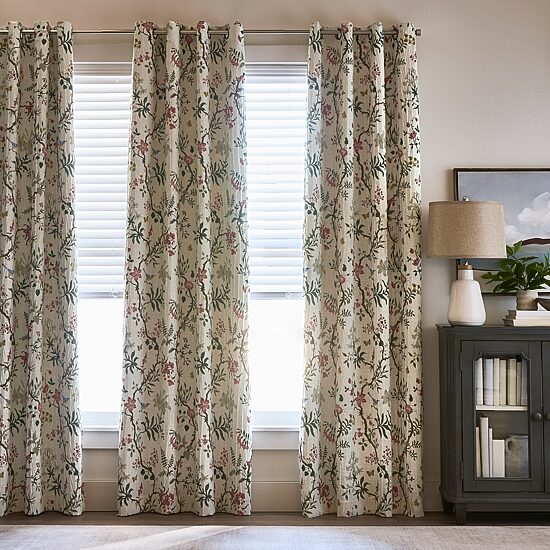 Max Blackout Crestview Crushed Print Grommet Top 100% Blackout Single Curtain Panel