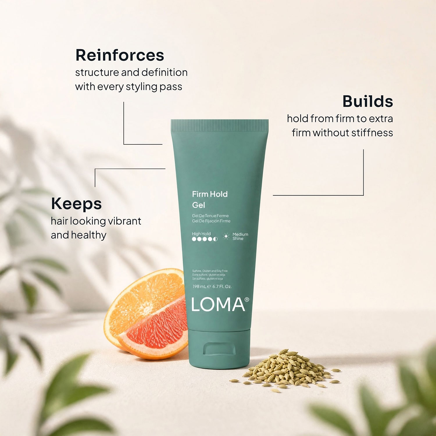 LOMA® Firm Hold Hair Gel 8 oz.