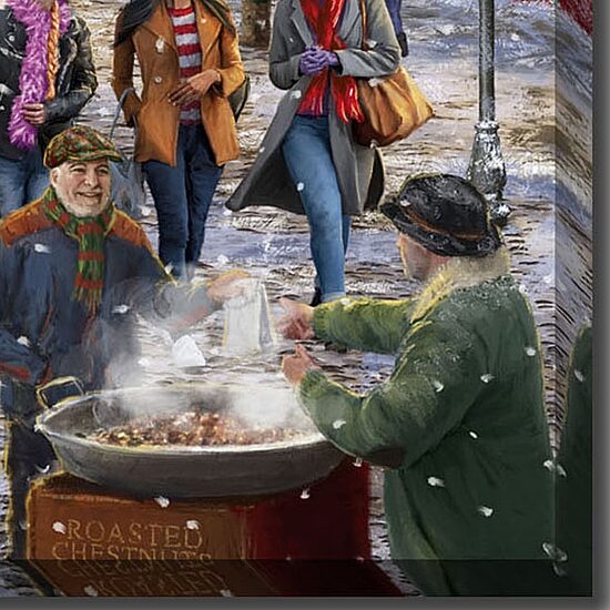 Streamline Art Winter Village Festival Light-Up Canvas Art