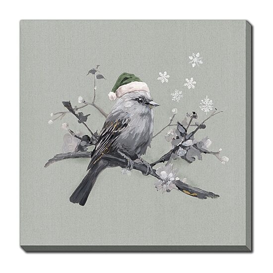 Streamline Art Snowbird Noel Embellished Canvas Art