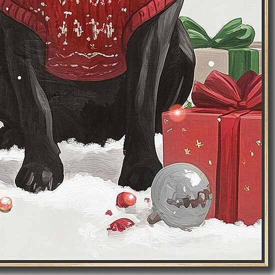 Streamline Art Wrapped In Woofs Embellished Canvas Art