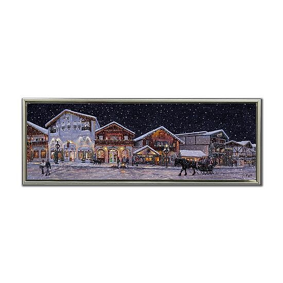 Streamline Art Hometown Holiday Embellished Canvas Art