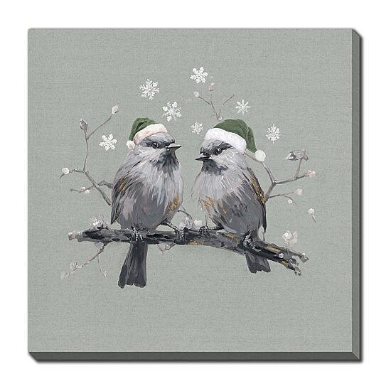 Streamline Art Snowbird Noel Embellished Canvas Art