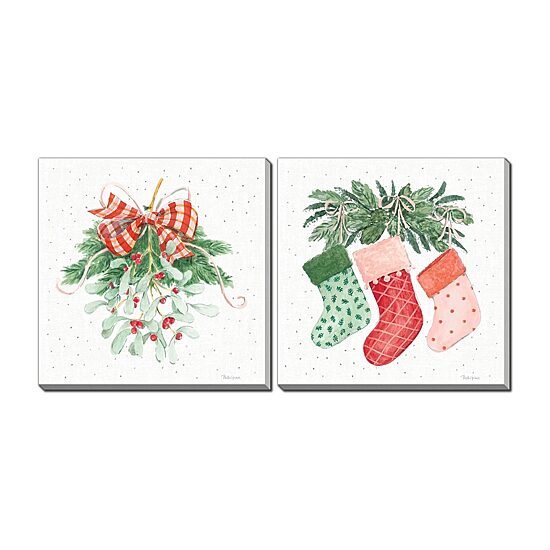 Streamline Art Holiday Bows Embellished Canvas Art