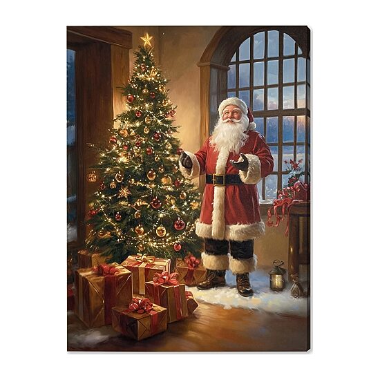 Streamline Art By The Tree With Cheer Light-Up Canvas Art