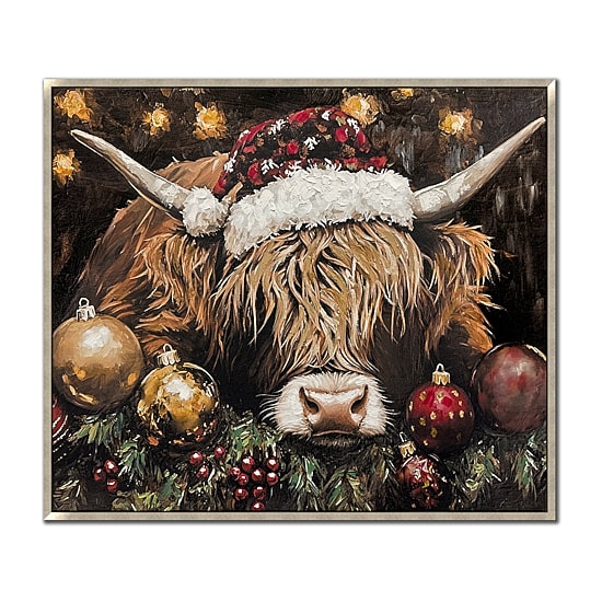 Streamline Art Festive Highland Spirit Embellished Canvas Art