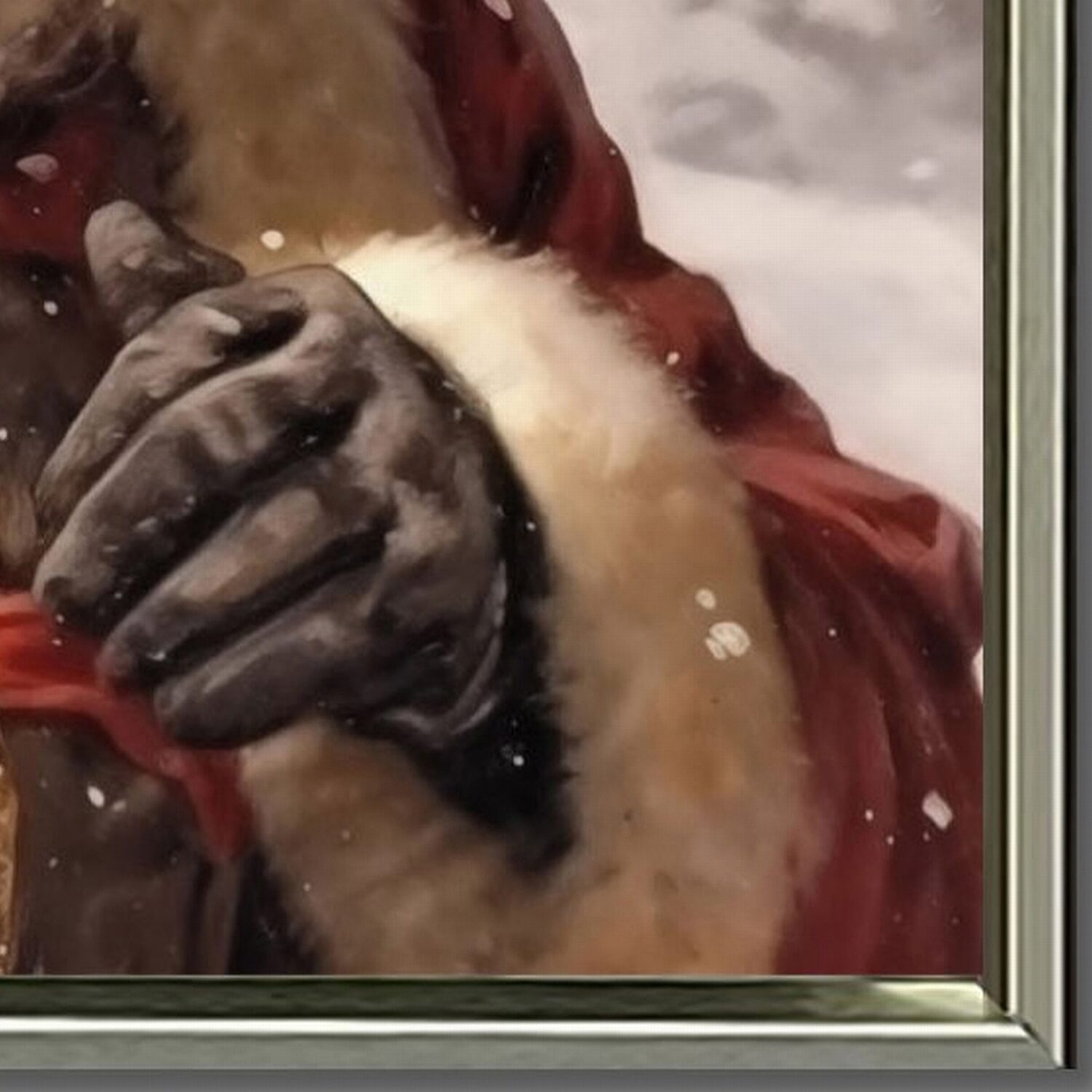 Streamline Art Jolly Santa Embellished Canvas Art
