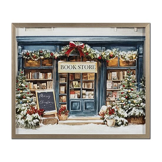 Streamline Art The Book Store Embellished Canvas Art