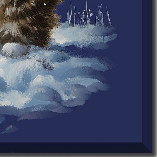 Streamline Art Kitten Snowman Embellished Canvas Art