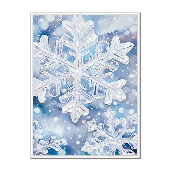 Streamline Art Winter Star Embellished Canvas Art
