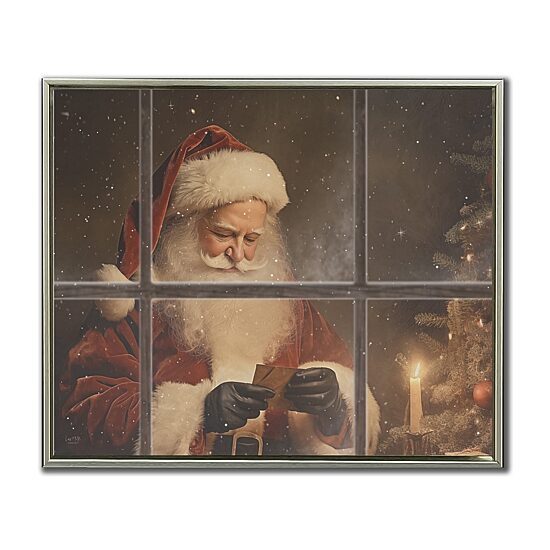Streamline Art Sneaking Up On Santa Embellished Canvas Art
