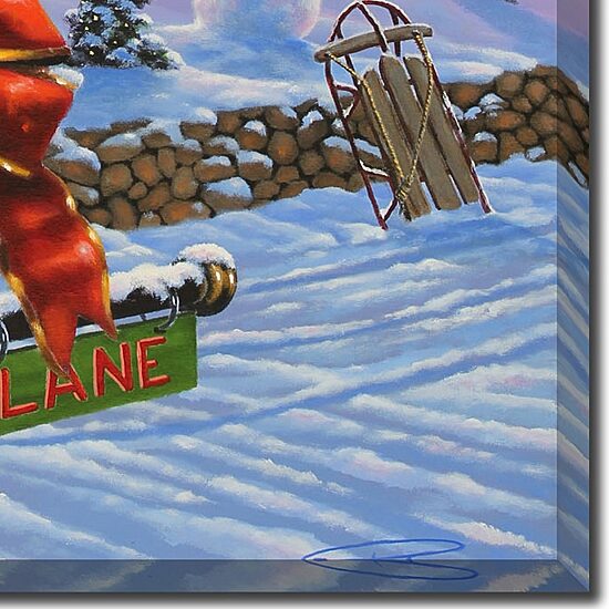 Streamline Art Cardinal Perch Embellished Canvas Art