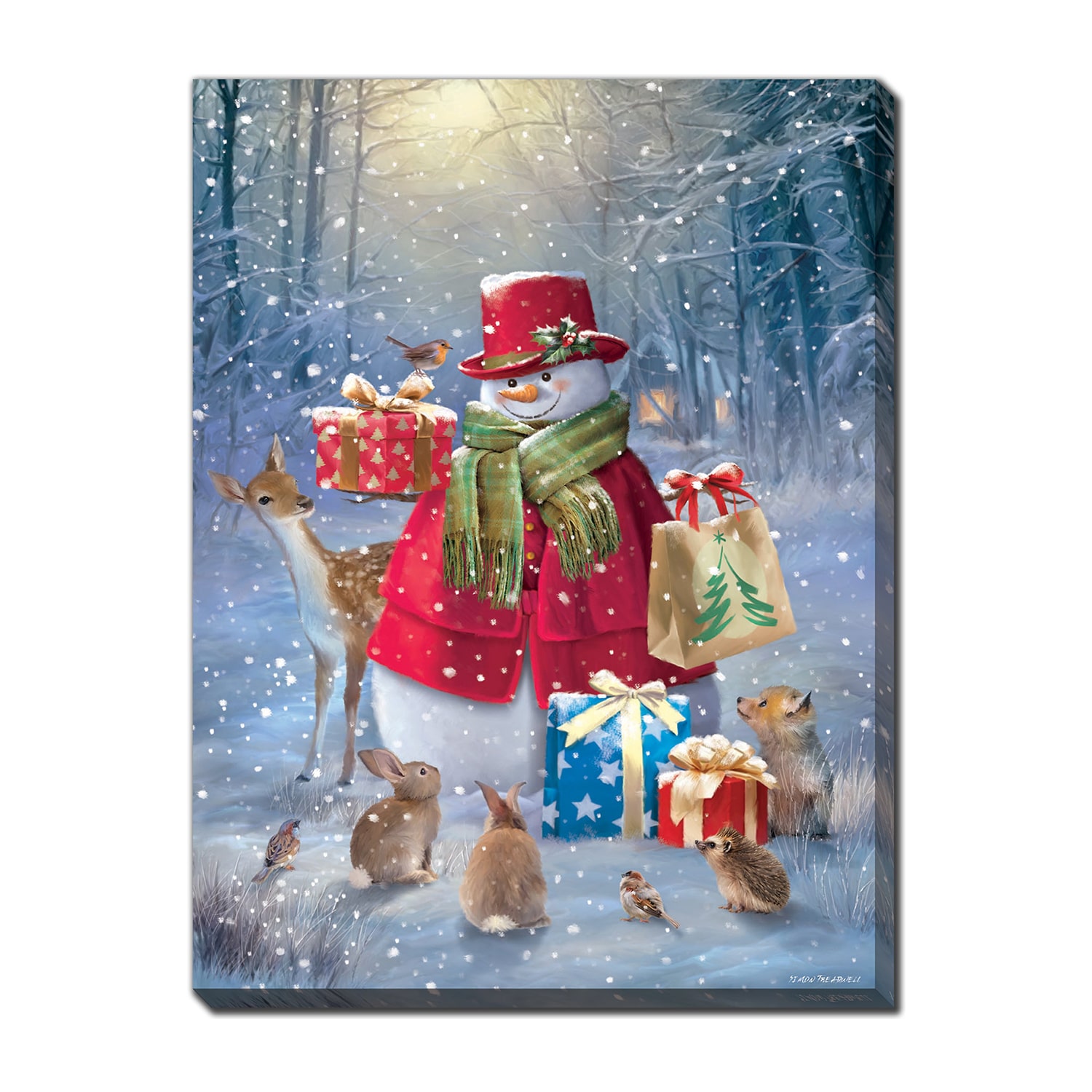 Streamline Art Frosty’S Forest Friends Embellished Canvas Art