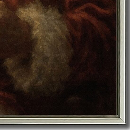 Streamline Art Santa Reading By Candlelight Embellished Canvas Art