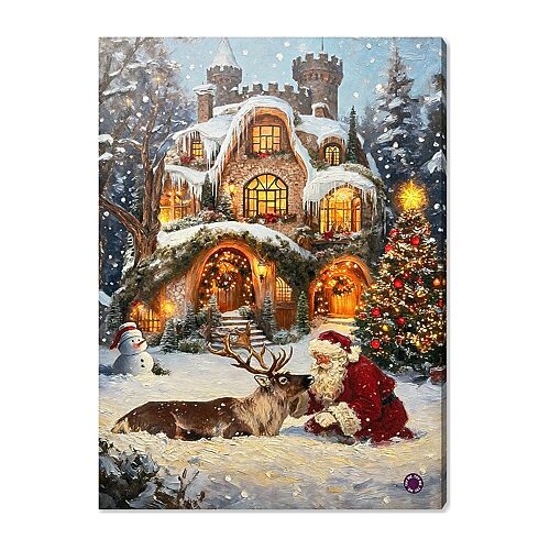Streamline Art Before The Midnight Flight Light-Up Canvas Art, One Size, Brown