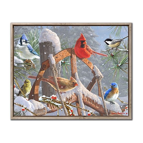 Streamline Art Fresh Snow Embellished Canvas Art