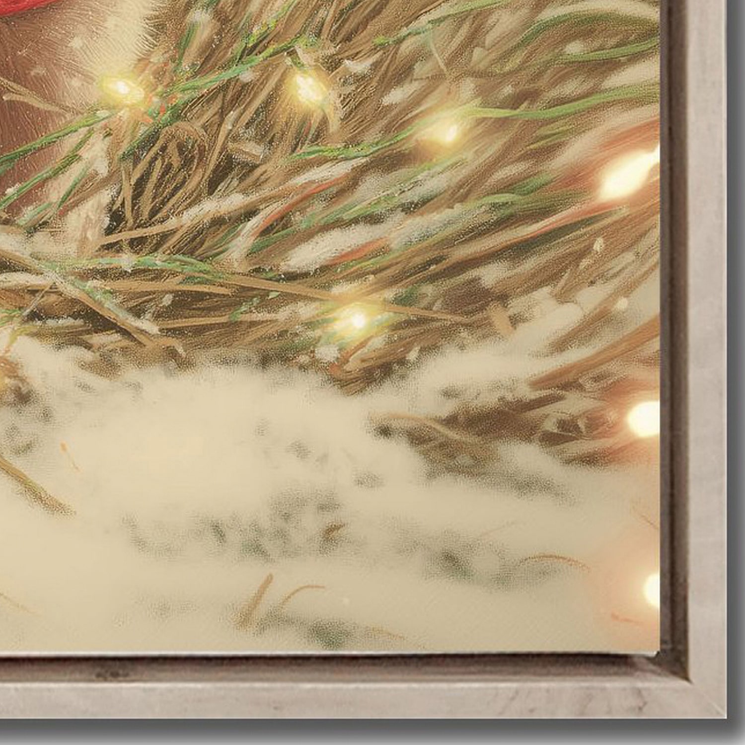 Streamline Art Santa Piglet Embellished Canvas Art