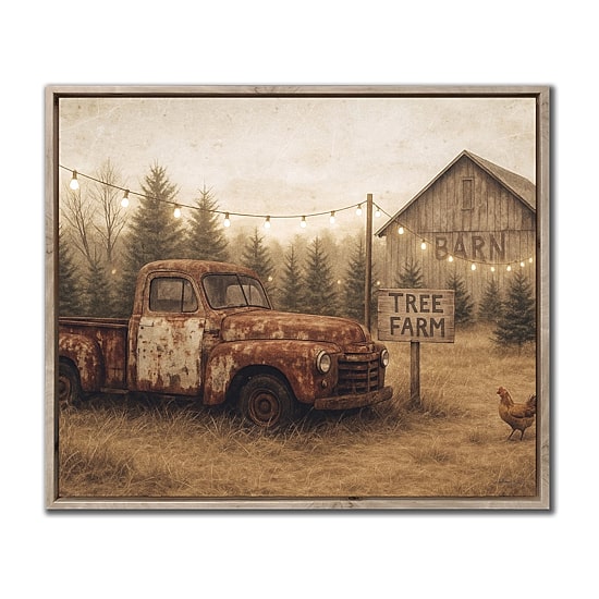 Streamline Art Tree Farm Embellished Canvas Art