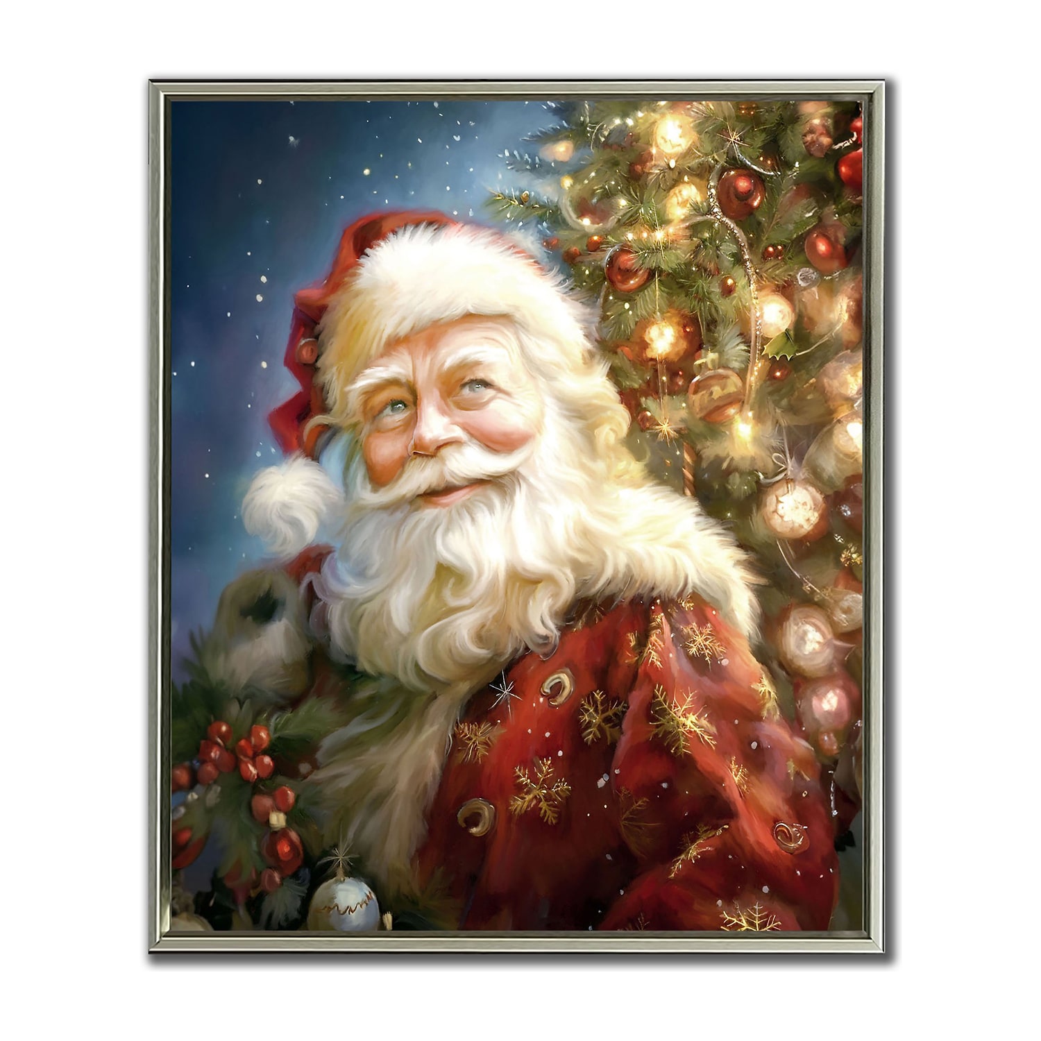 Streamline Art Santa'S Glow Embellished Canvas Art
